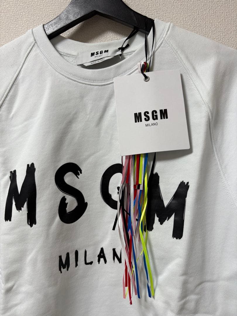 MSGM ホワイト スウェット トレーナー