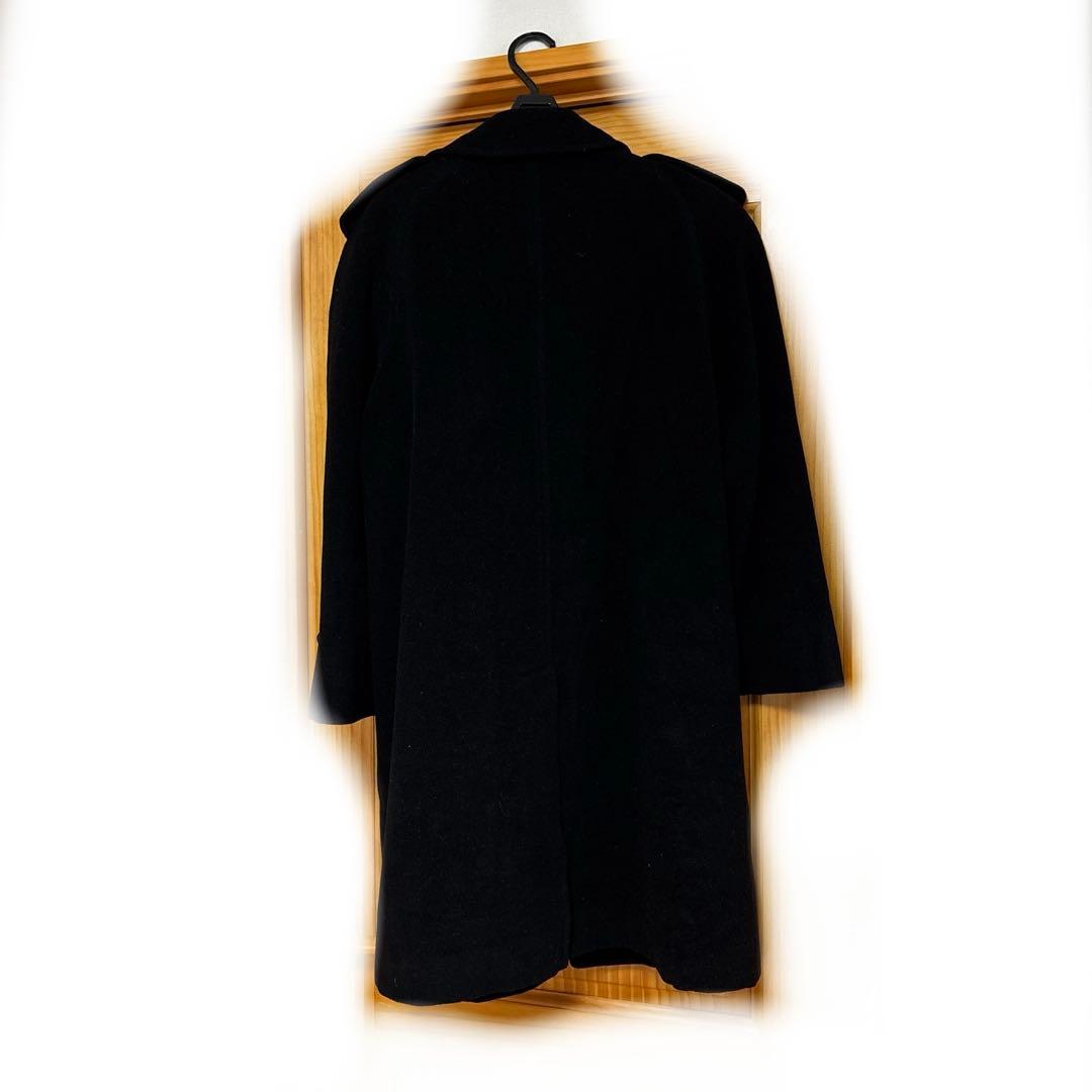 Burberry's 黒 ウール ダブルブレスト コート