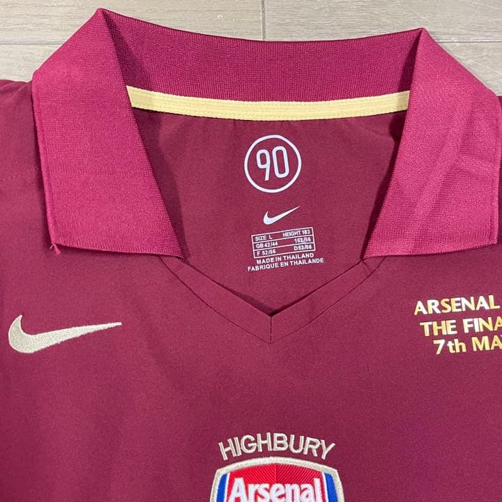 美品　ナイキ　アーセナル　ホーム用　レプリカユニフォーム