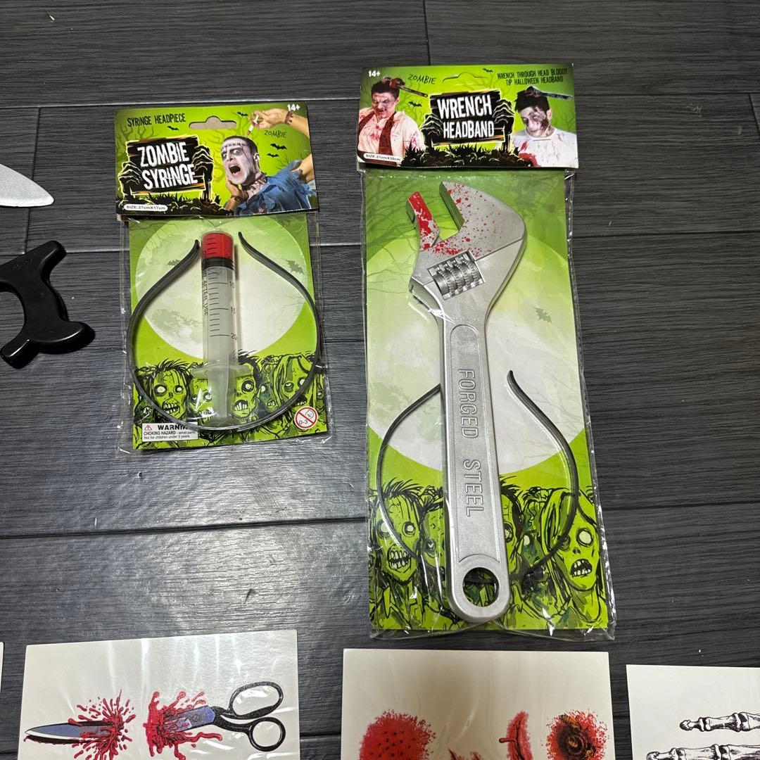 ハロウィン　カチューシャ　コスプレ　子供　大人　仮装　usj ゾンビ　ホラー