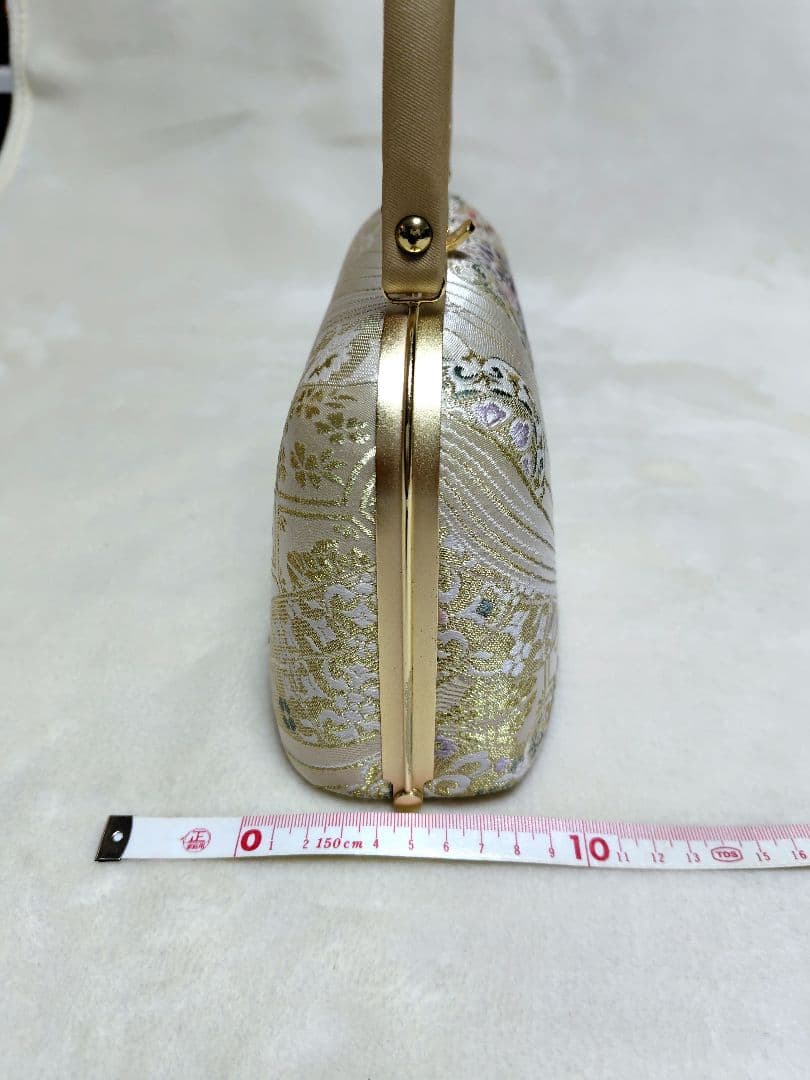 和装用バッグ 金色 花柄（礼装用）