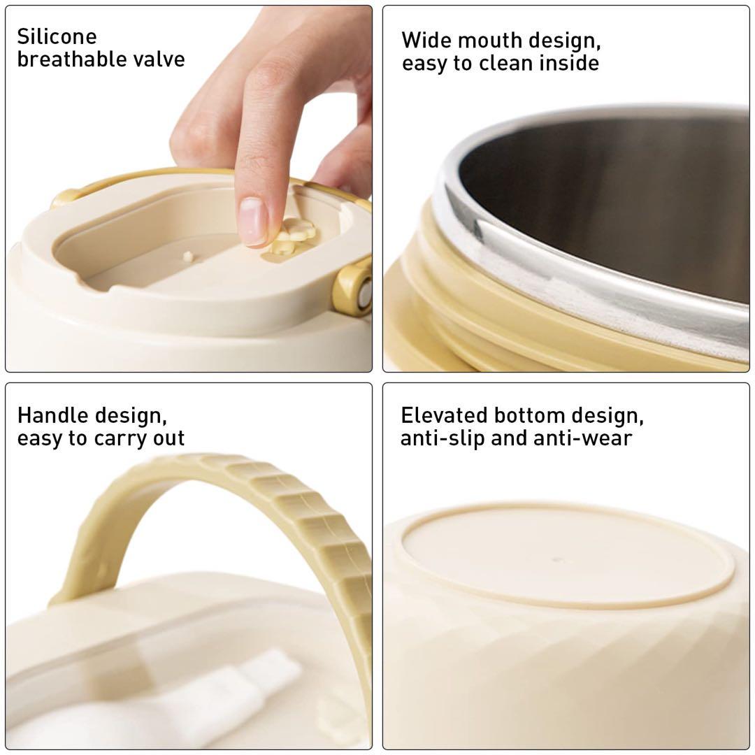 Tookss 真空断熱スープジャー700ml 空気抜き スプーン付き