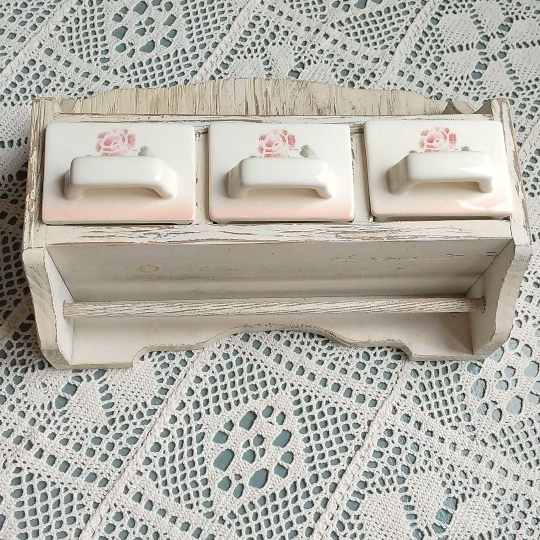 マニーローズ　木製小物入れ