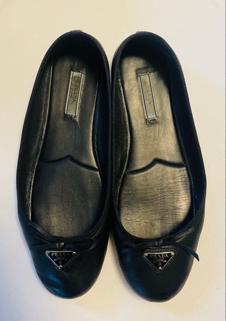 PRADA バレエシューズ 23.5㎝　正規品 付属品完備 靴のみ−1000円可