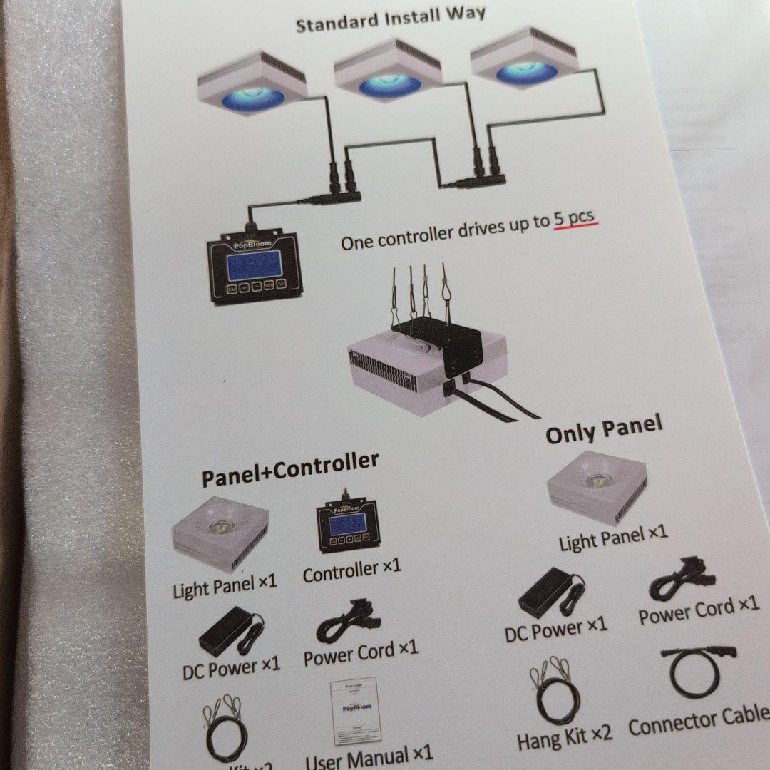 PopBloom社製 フルスペクトル90W LED照明TuringRS90　2個