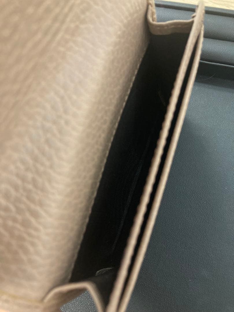 GUCCI GGロゴ マーモント レザー 名刺入れ/カードケース ベージュ◇