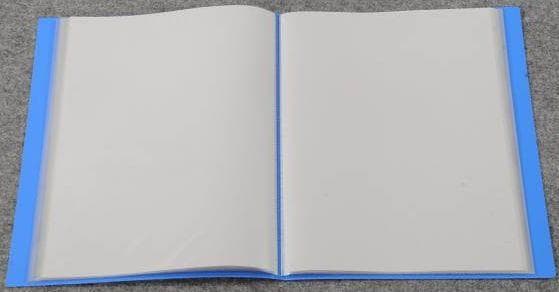 ライオン事務器　クリヤーブック　Ｂ４用　２０ポケット　２０冊　青