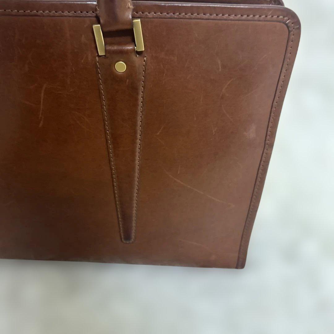 大峡製鞄　おおばせいほう　ビジネスバッグ　ブリーフケース　A4収納可能　ブラウン