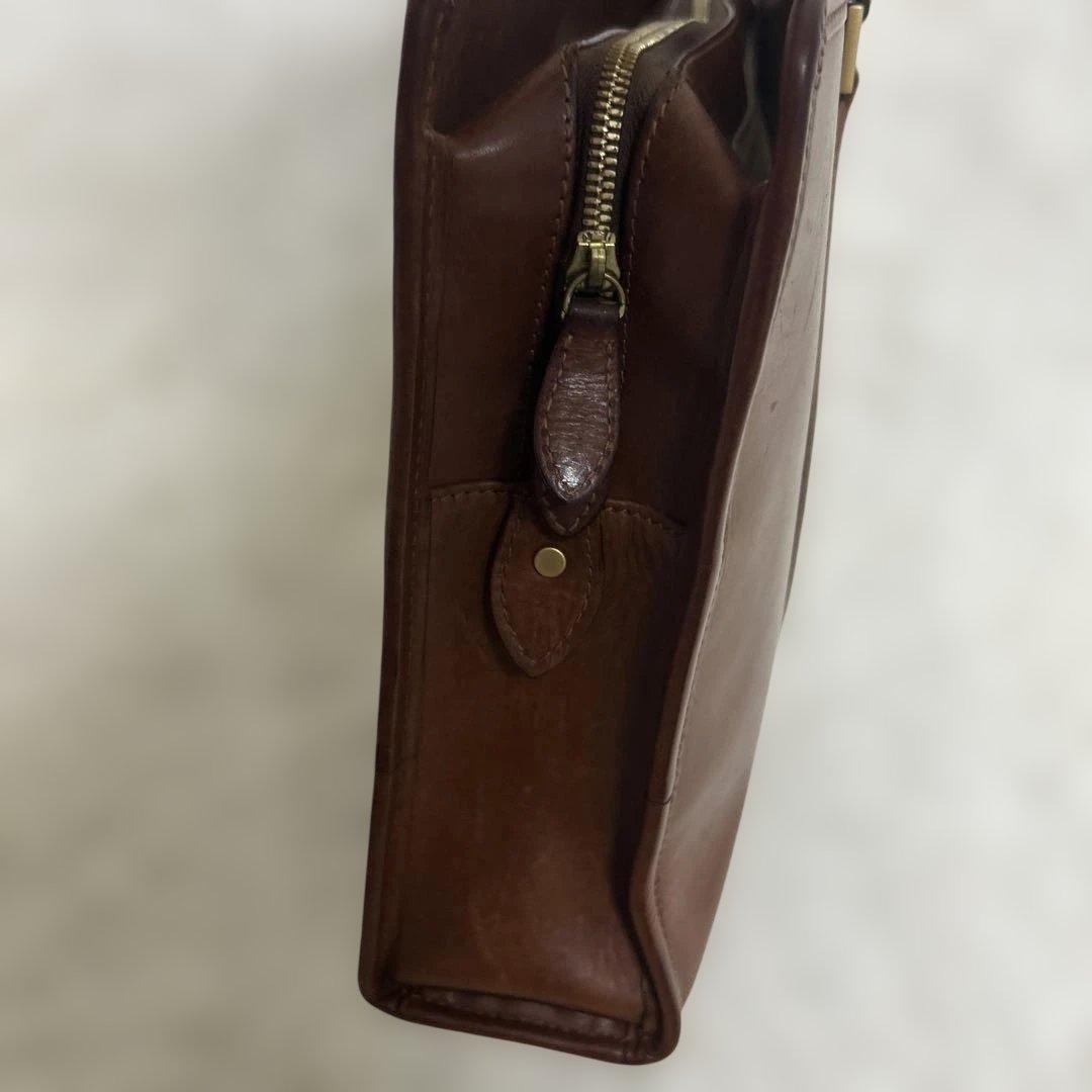 大峡製鞄　おおばせいほう　ビジネスバッグ　ブリーフケース　A4収納可能　ブラウン