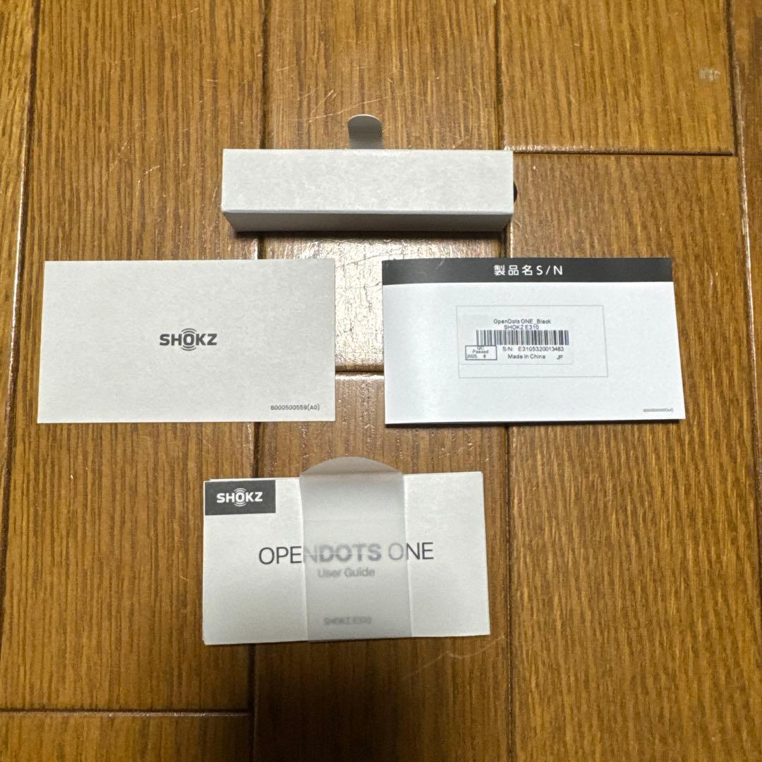 SHOKZ ワイヤレスイヤホン ブラック 充電ケース付き