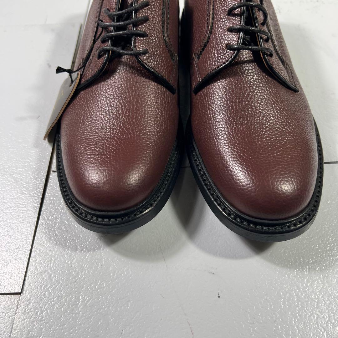 未使用品 REGAL リーガル プレーントウ 革底 ブラウン シボ革 24cm