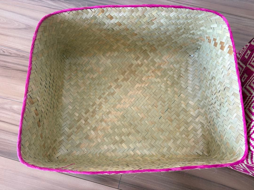 ピンク系収納ボックス２点セット ソカシ かごバスケット インテリア