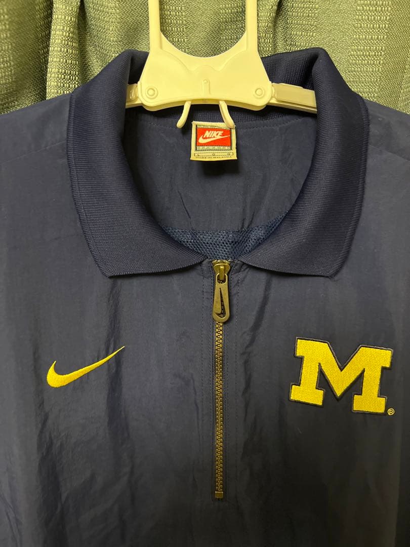 Nike ミシガン大 Michigan ハーフジップ ナイロンジャケット