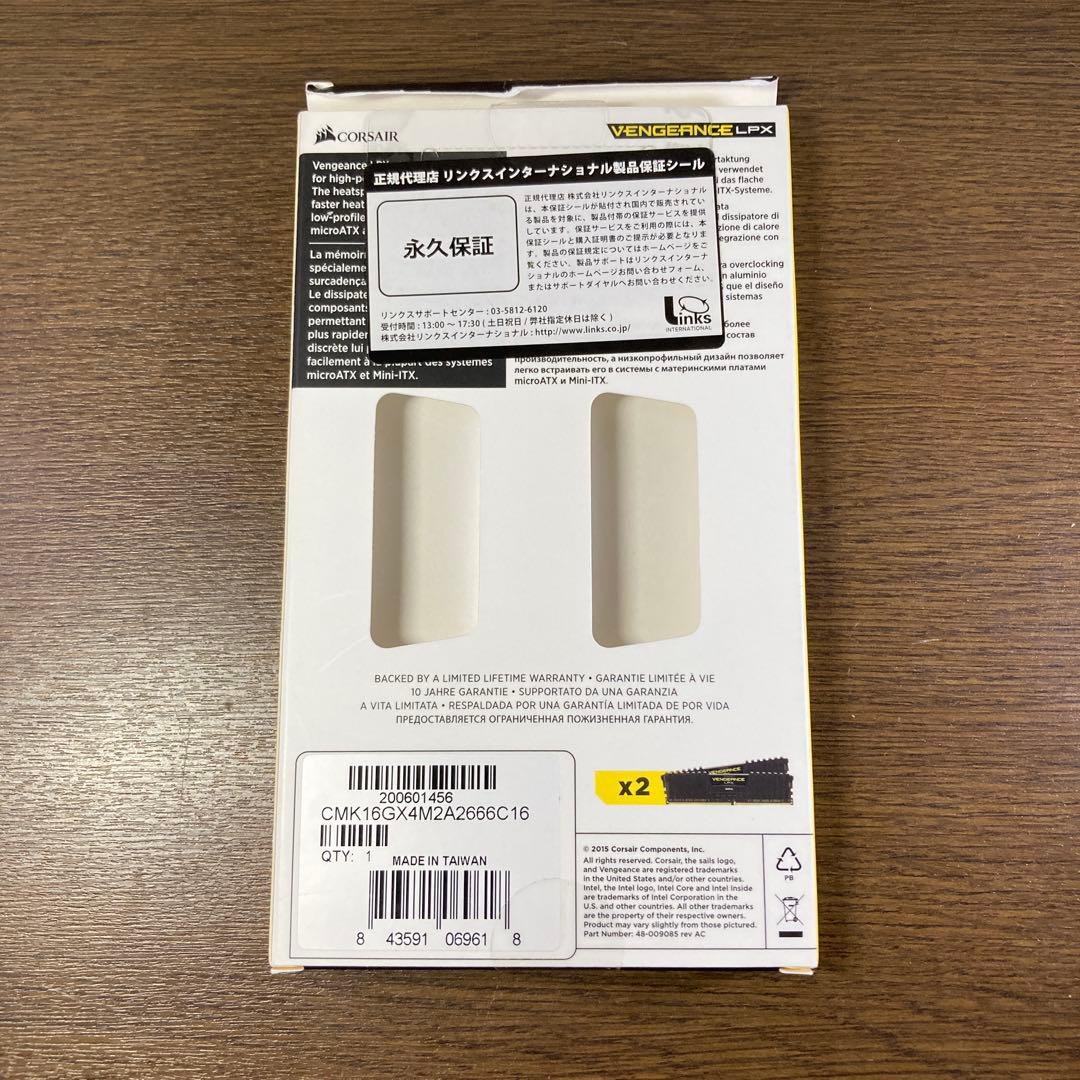 CORSAIR VENGEANCE LPX DDR4 16GB 2666MHz②