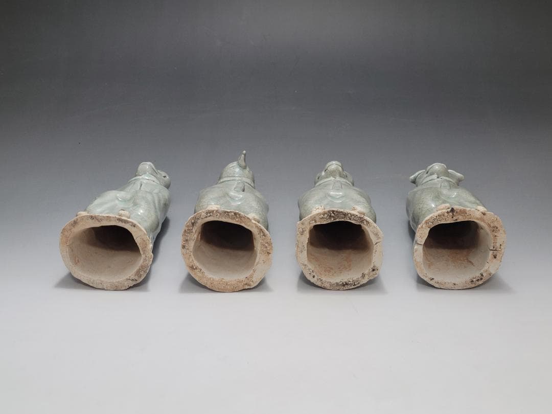 白磁 十二支 干支 動物像 12匹 揃い 宋元時代 高さ約14~16.9cm