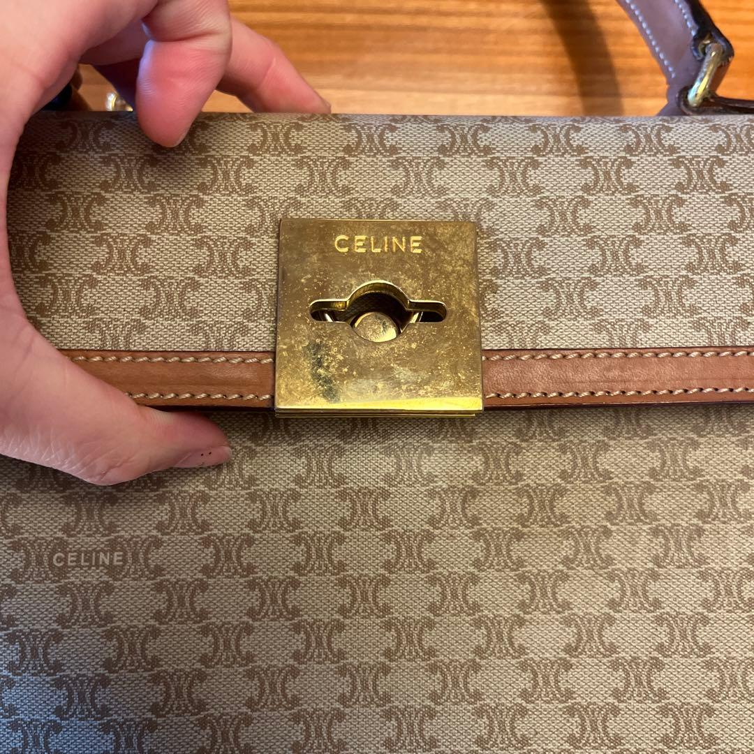 セリーヌ CELINE マカダム柄 ハンドバッグ