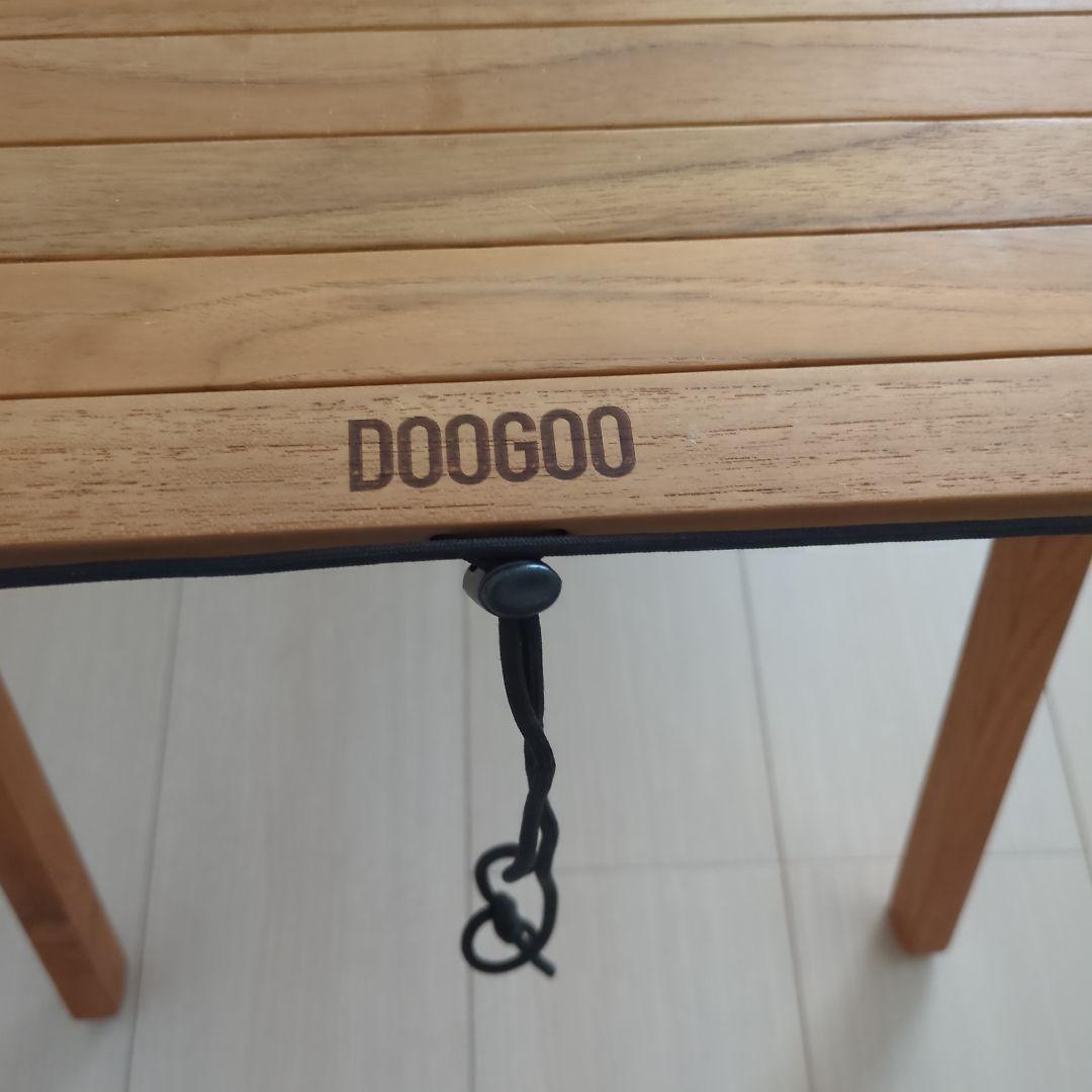 DOOGOO 折りたたみ木製アウトドアテーブル