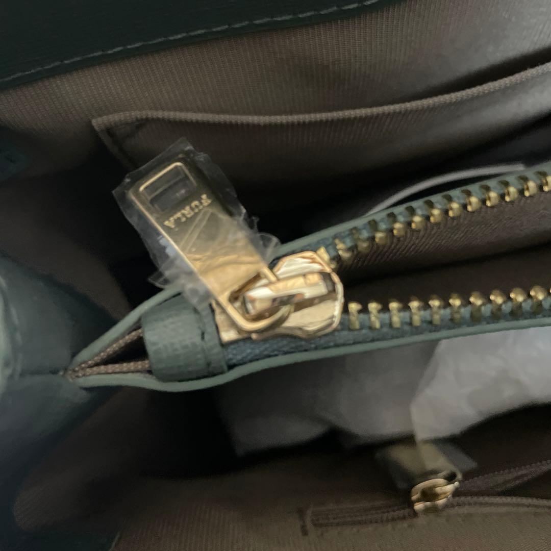 【極美品レアカラー】FURLA フルラ トートバッグ グリーン 保存袋付 正規品