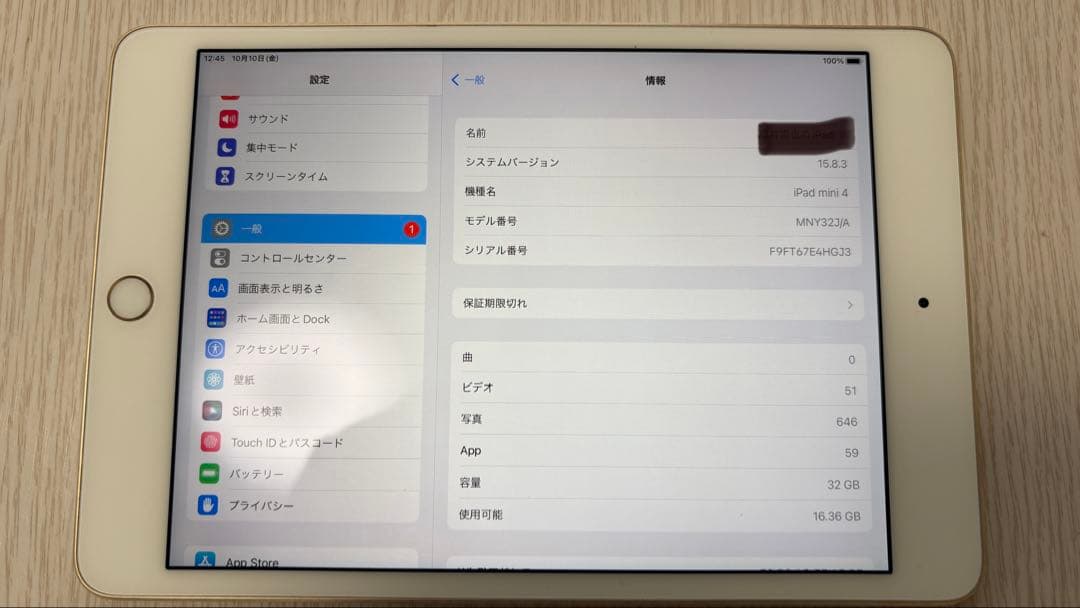 iPad本体 iPad mini4 32G