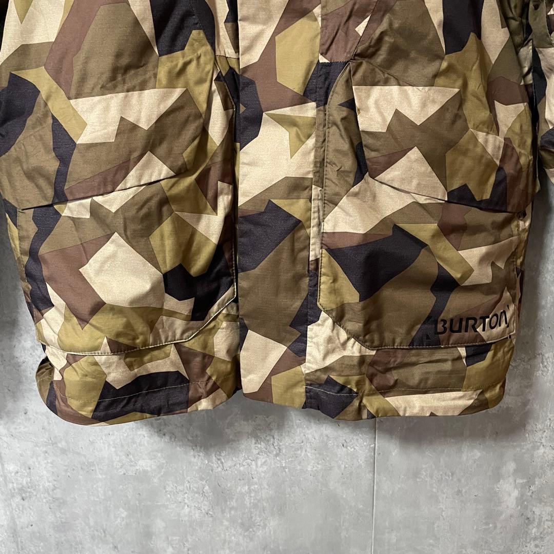 Burtonバートンスキーウェアスノーボードジャケットパーカー茶色ベージュカモ柄