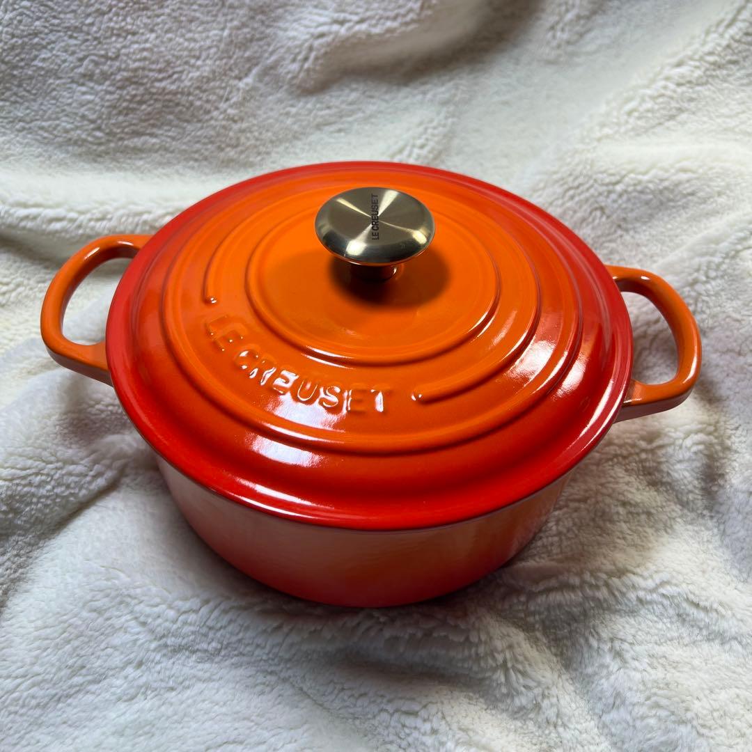 ココット・ロンド20cmオレンジ鋳物ホーロー鍋