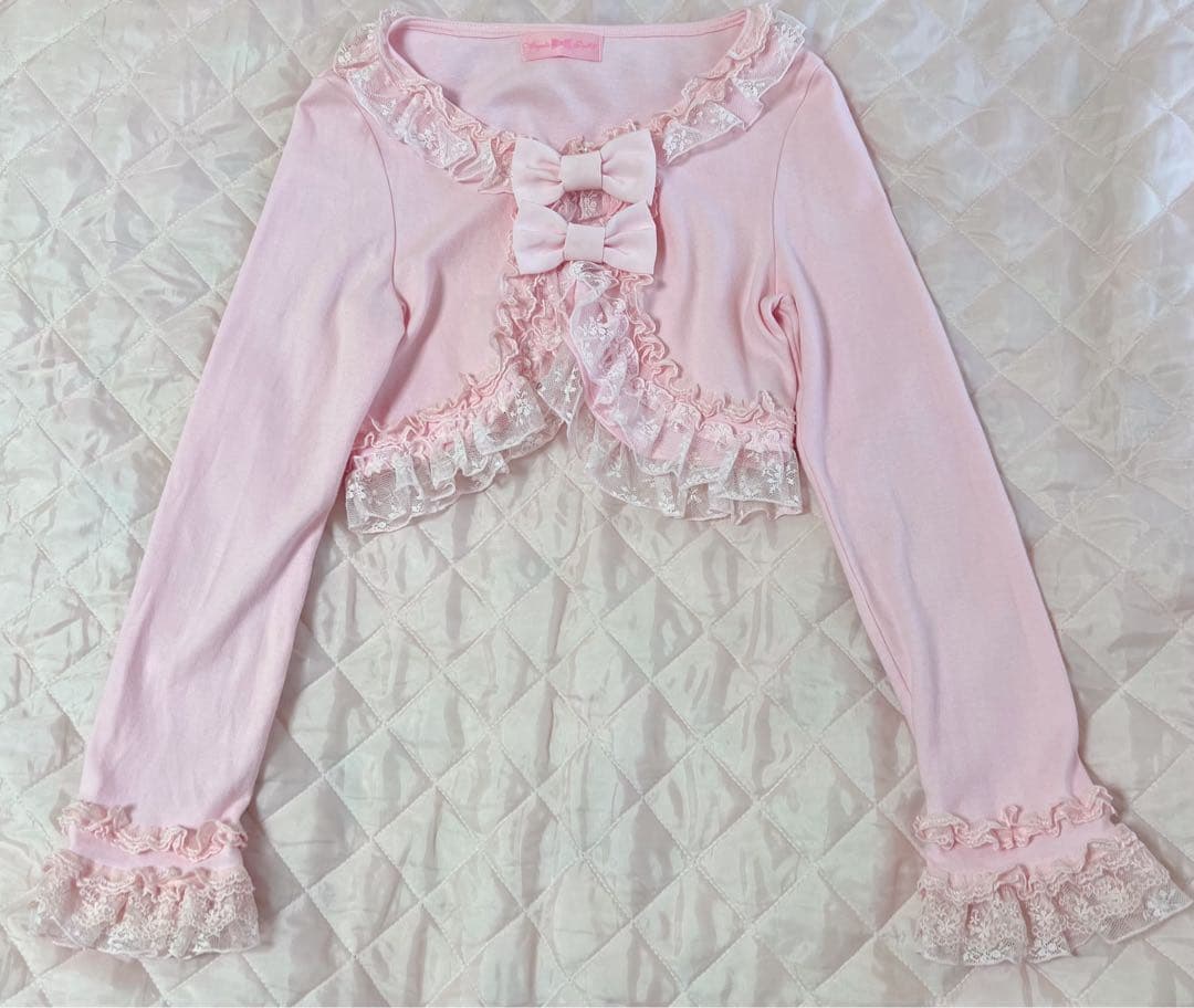 Angelic Pretty ボレロ　カーディガン　レース　リボン　ピンク
