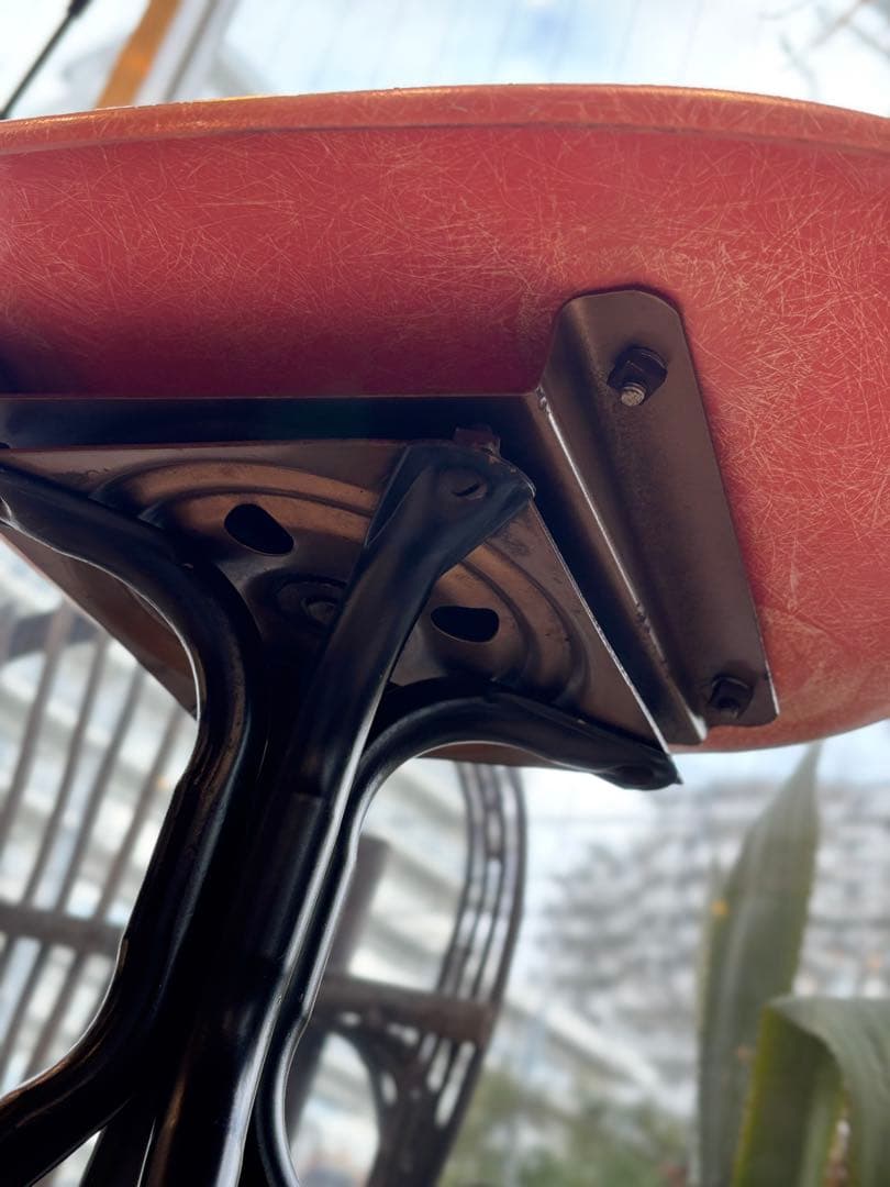 ◇1960s mid century◇ Joal社 オレンジ スツール ①