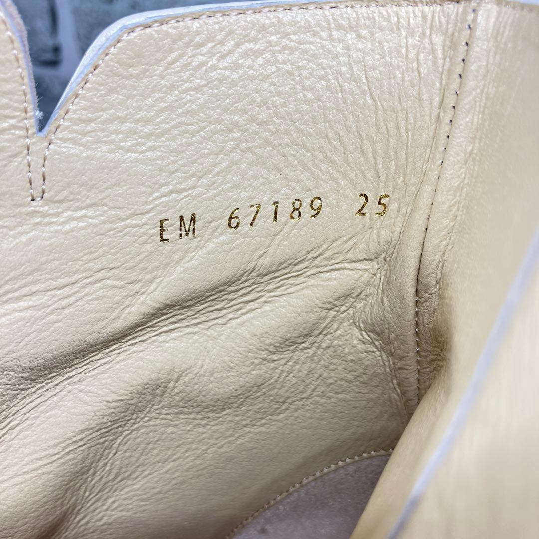 【試着程度】DIANA ブーツ 25cm レザー アイボリー サイドジップ