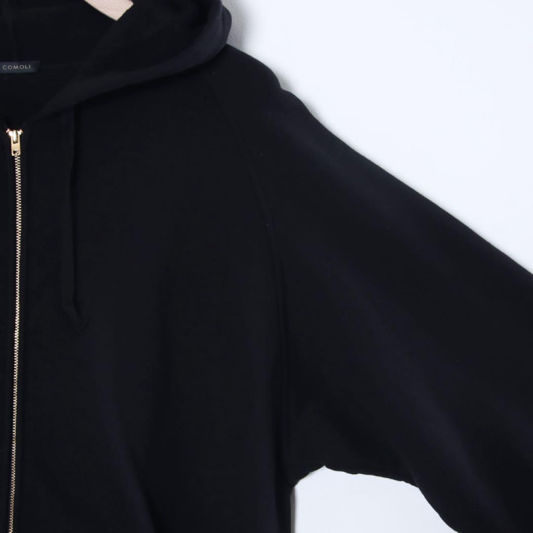 COMOLI 26SS コットン裏毛 ジップパーカ