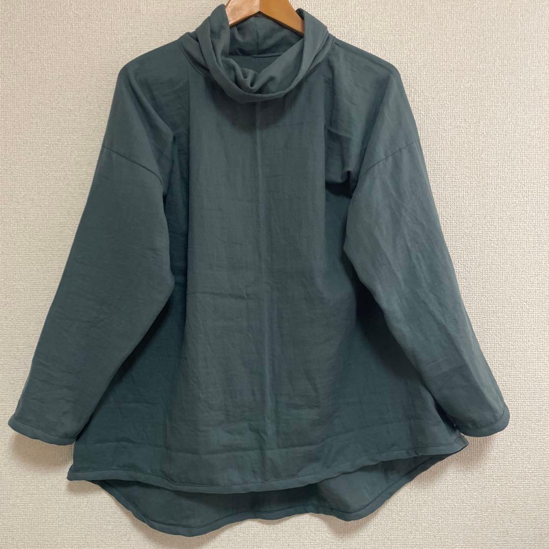 ぼたもち様　ダブルガーゼ　オフタートルネックブラウス