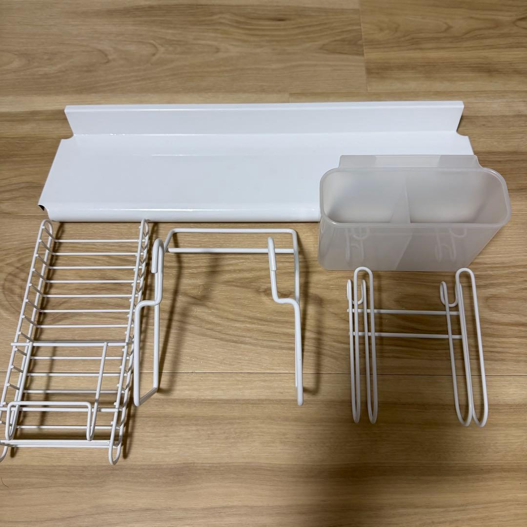【美品】 燕三条 水切りラック ホワイト フルセット