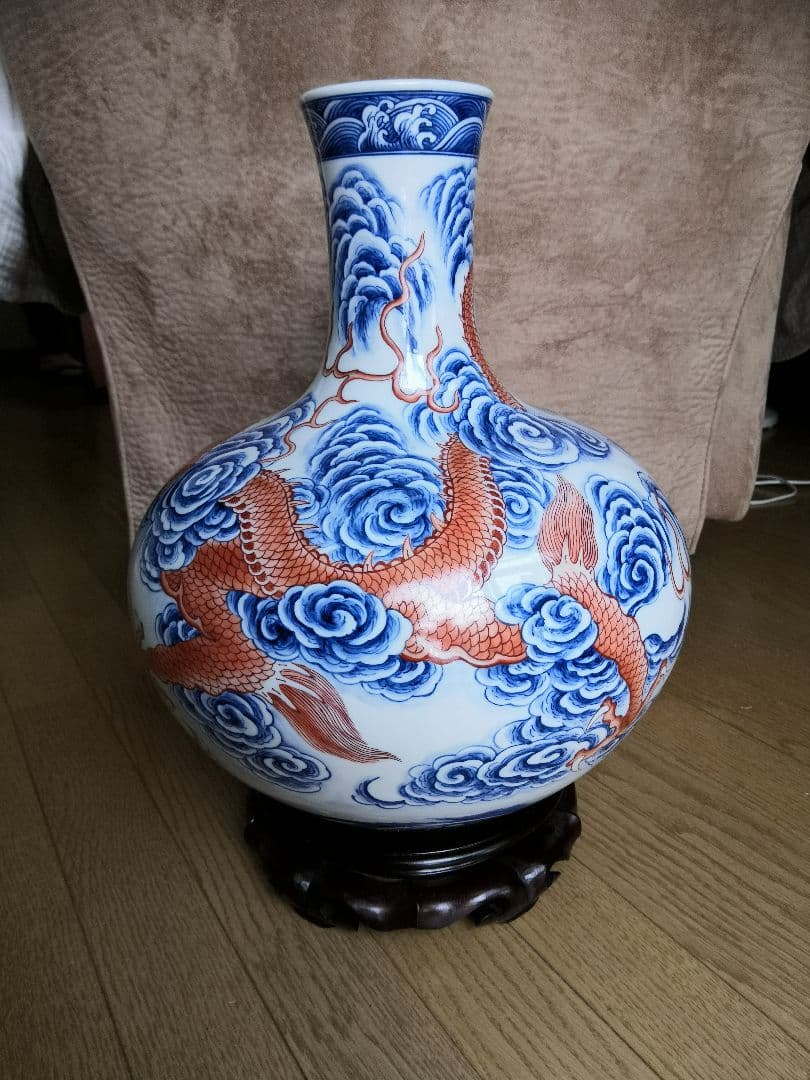 台湾　自然窯の大型花瓶