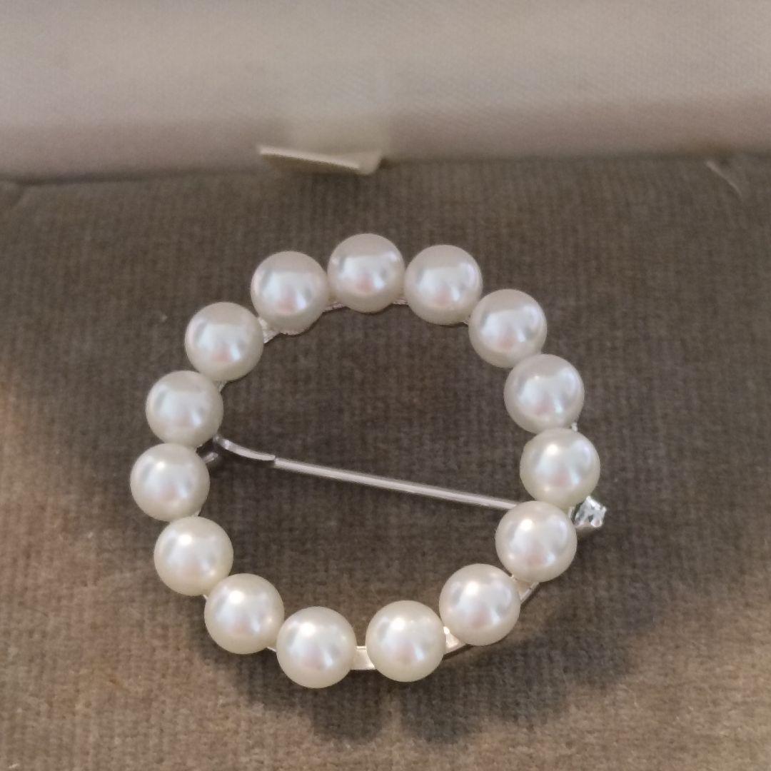 ミキモト ブローチ パール サークル フォーマル 箱なし～