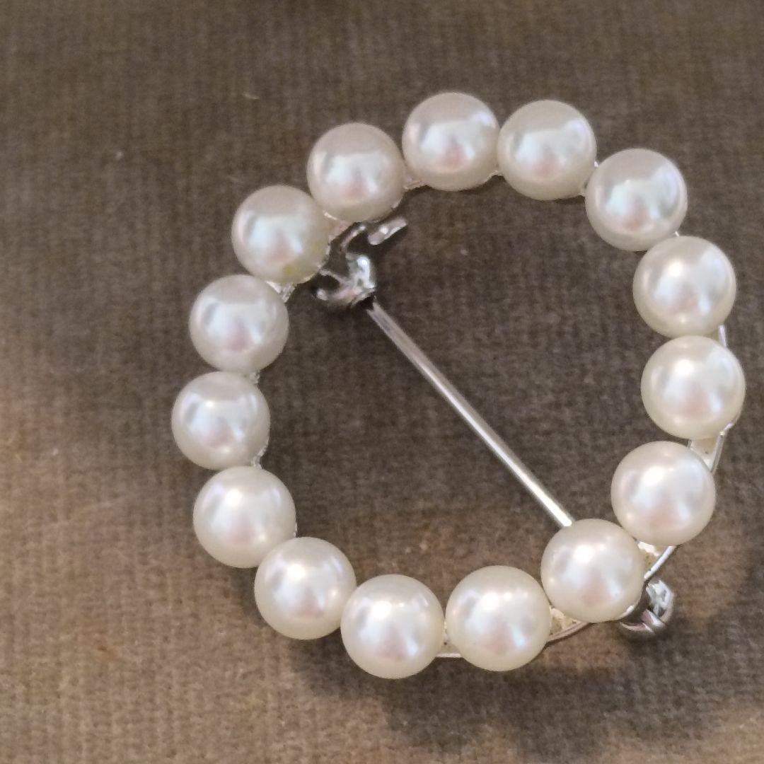 ミキモト ブローチ パール サークル フォーマル 箱なし～