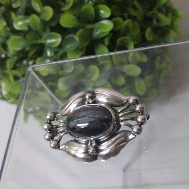 【希少 美品】  30 ヘマタイト ブローチ SV925