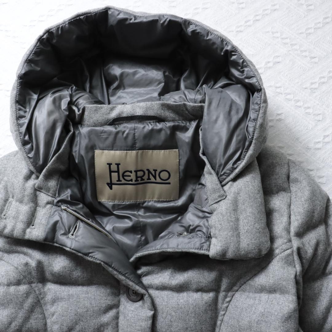 HERNO ヘルノ　ダウンジャケット　コート　ロロピアーナ生地　シルク　48