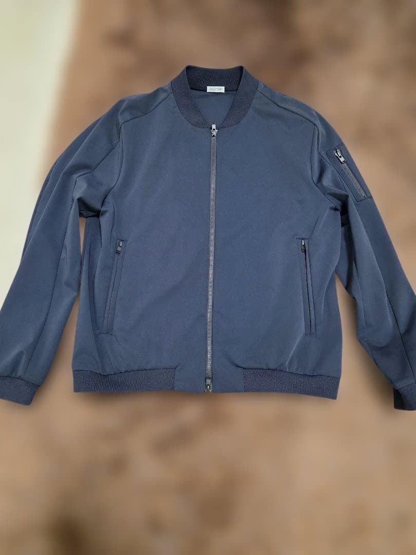 【美品】クロスクローゼット　マットツイスト ダブルジャージ ネイビー　Lサイズ