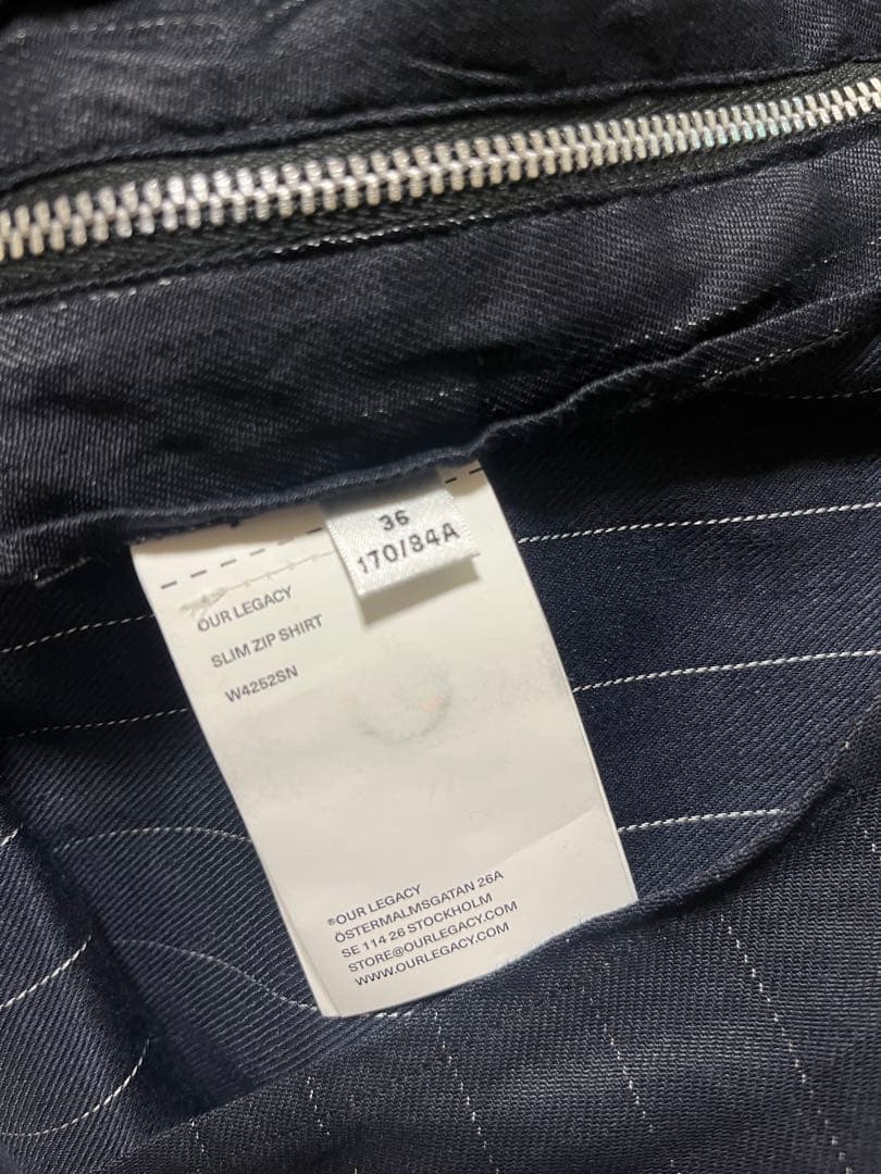 25AW OUR LEGACY SLIM ZIP SHIRT アワレガシー
