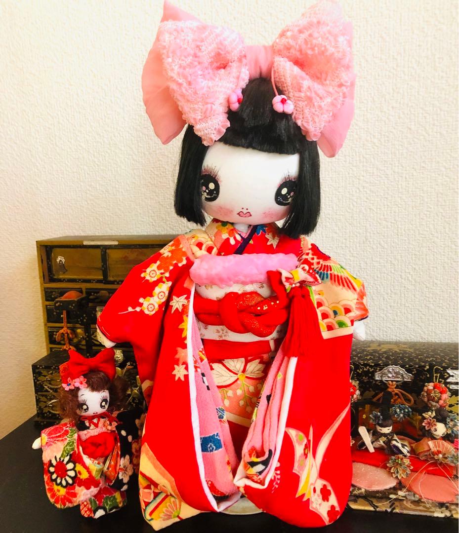 ♡かっぱのオーコ様ご確認♡約35cm◦12cmボネ無しお着物＆お雛様♡