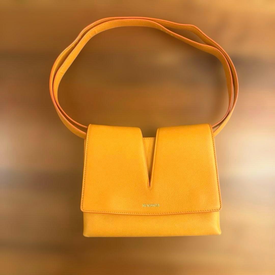【美品】JIL SANDER ジルサンダー　バッグ　オレンジ