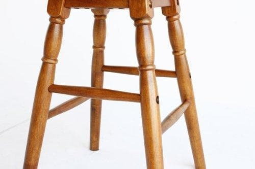 カスタマイズハイスツール 天然木オークラバーウッド シンプル