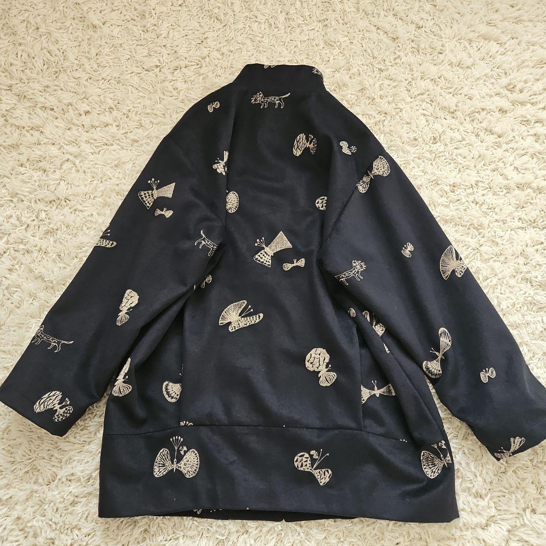 スーパーハッカ フィーユ 保坂優子さん 刺繍 ウール混コート