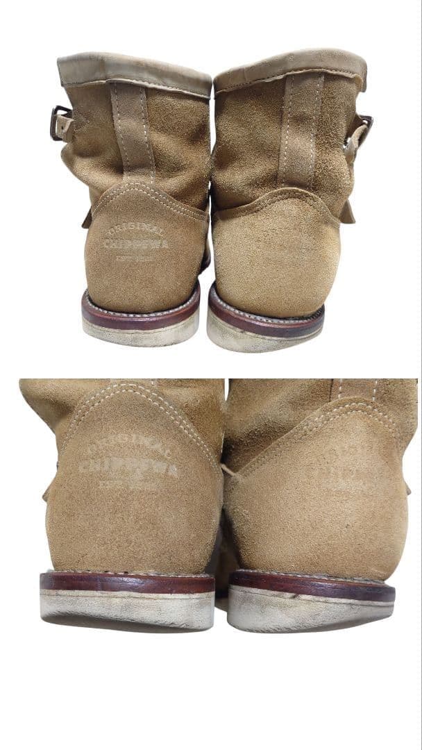 CHIPPEWA エンジニアブーツ チペワ スエード 9E 27cm ベージュ
