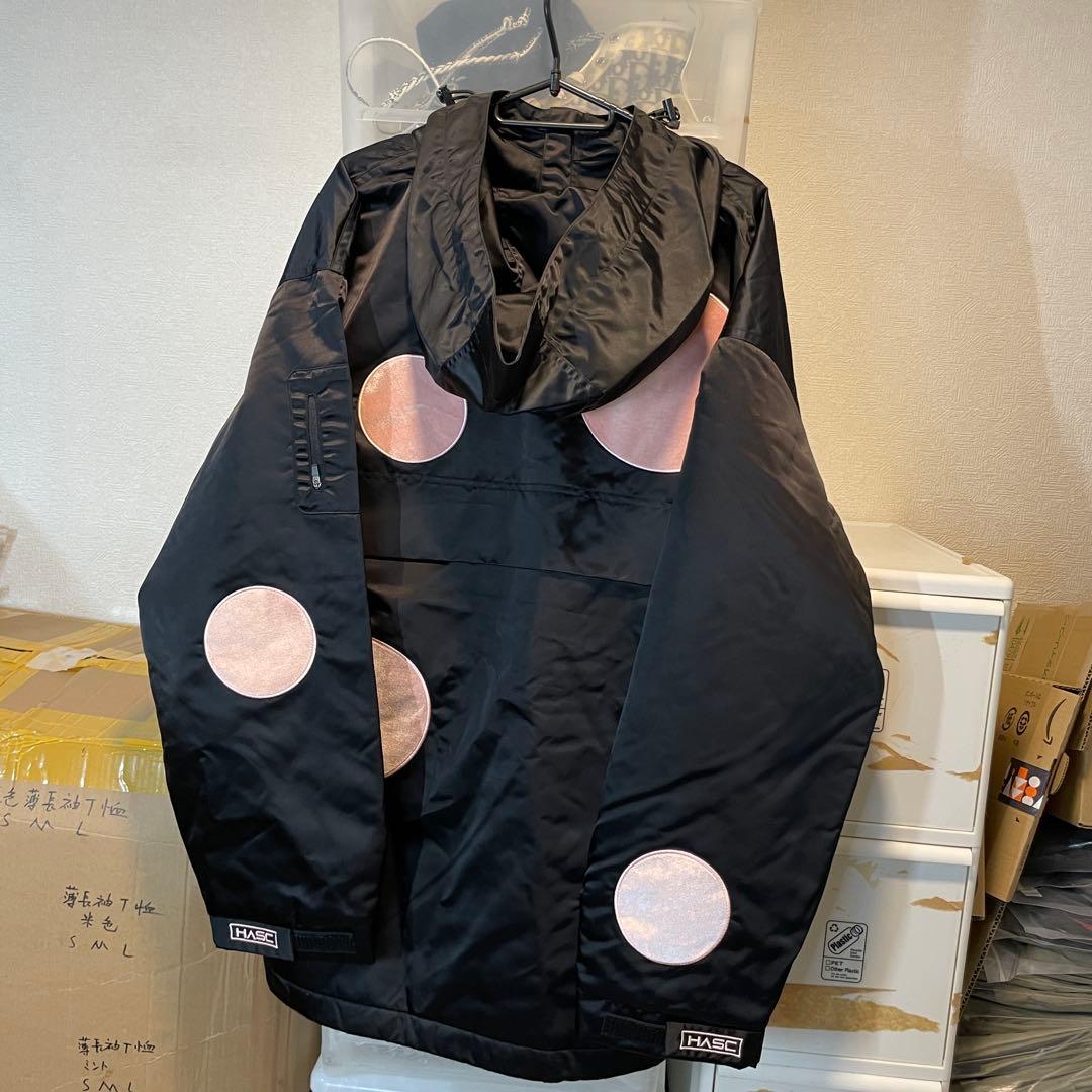 新品未使用 スノボウェア 上下セット L ブラック ドット柄 男女兼用