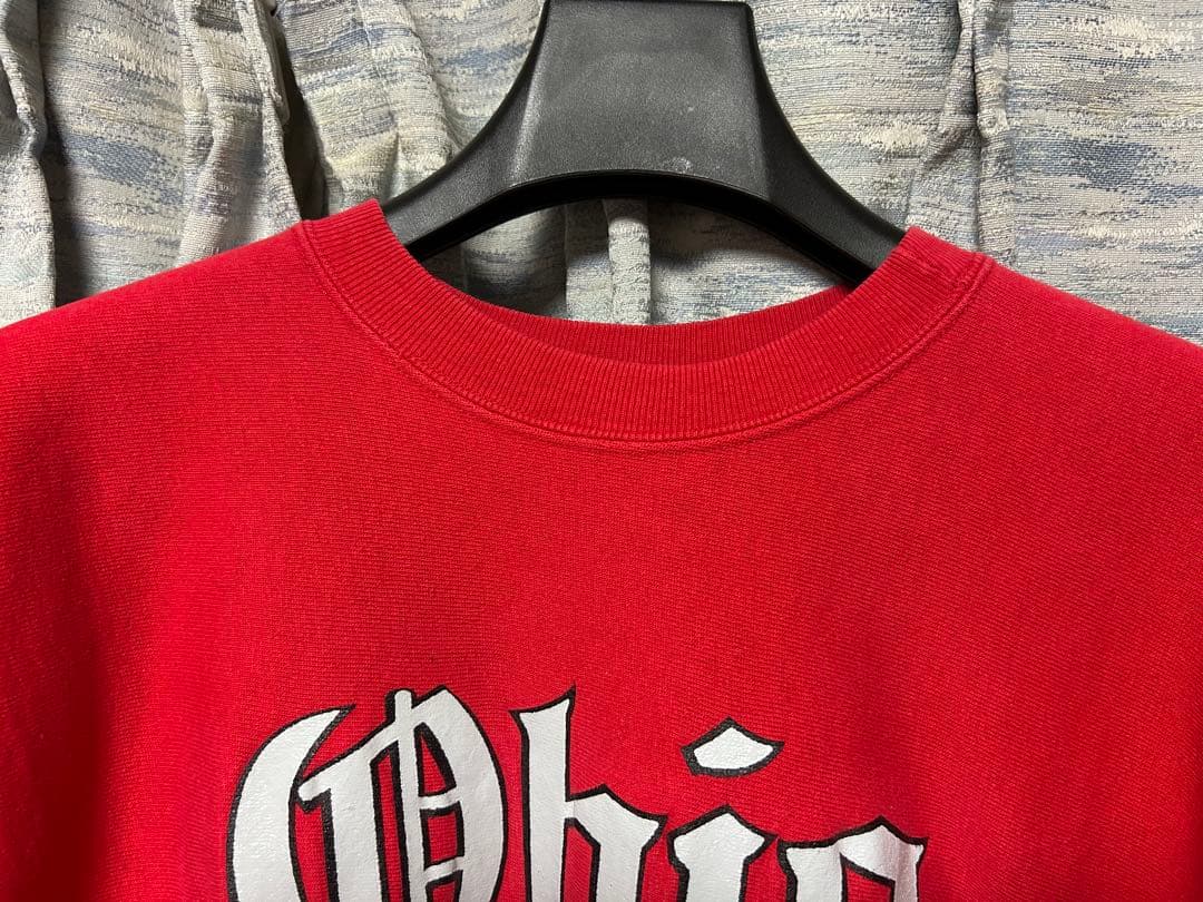 XXL 80s Champion OHIO オハイオ リバースウィーブ RED