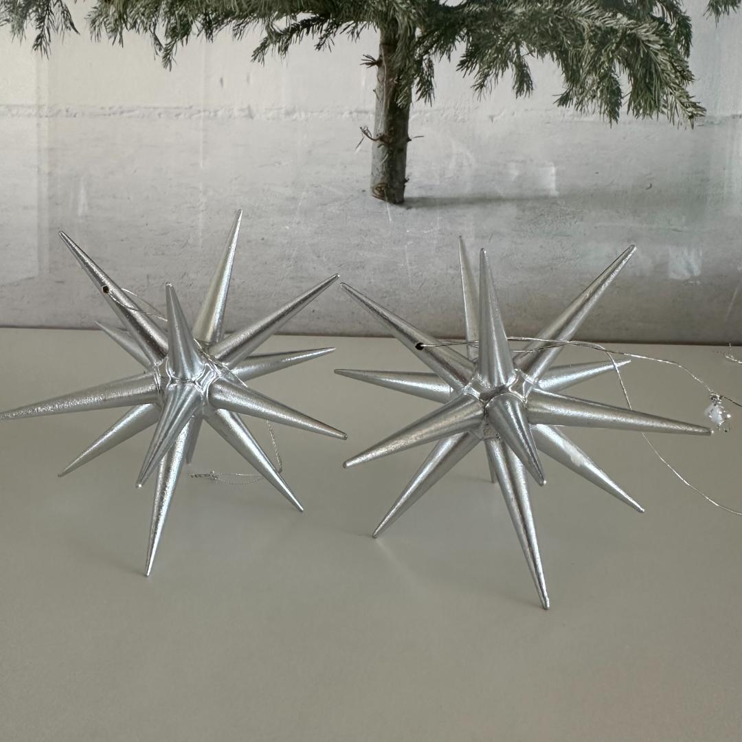 ベツレヘムの星　オーナメント　銀の星　大2個 小3個セット