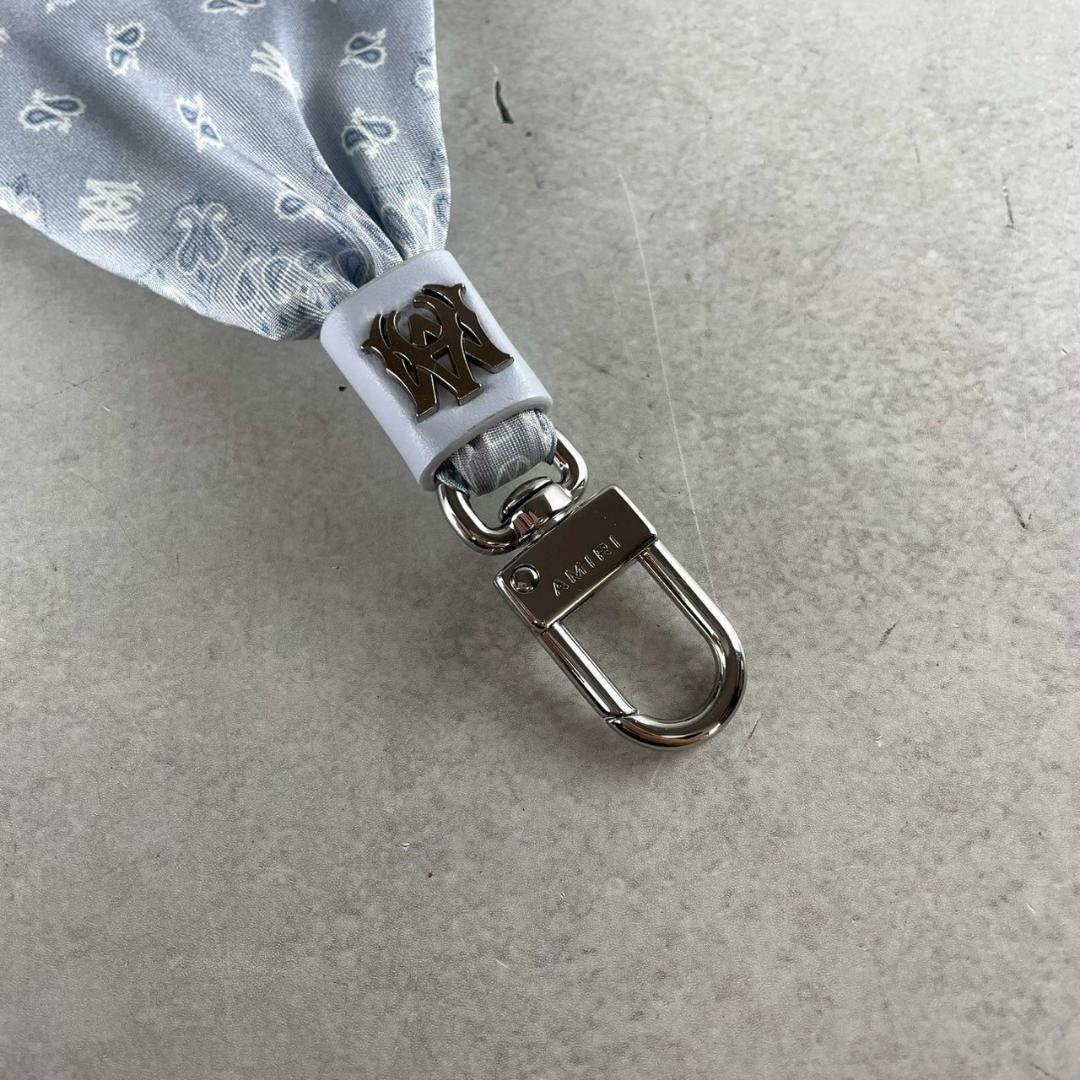 24ss 未使用　アミリ　MAロゴ　シルク　バンダナ　スカーフ　キーチェーン