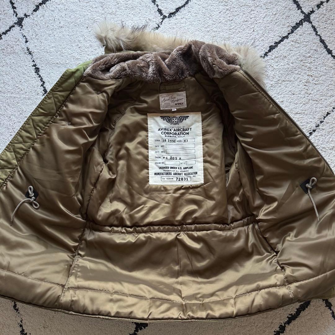AVIREX N-3B フライトジャケット A.C.Cパッチド エアフォース　M