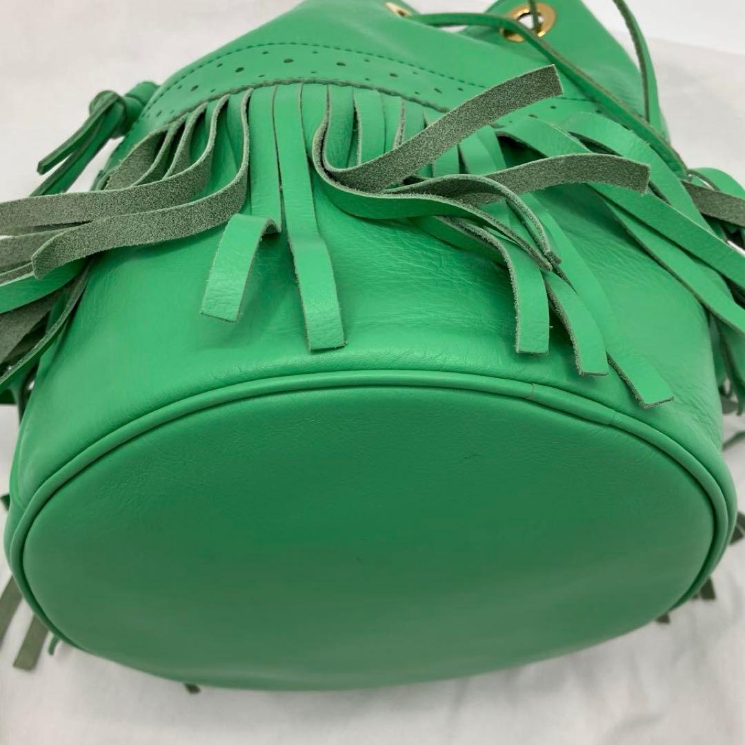 【美品】J&M DAVIDSON カーニバル ショルダーバッグ グリーン