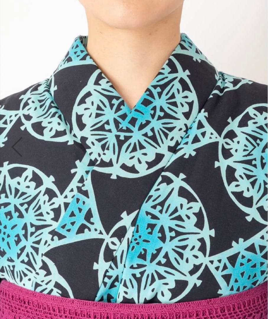 新品三松オリジナル浴衣「万華鏡」（青）